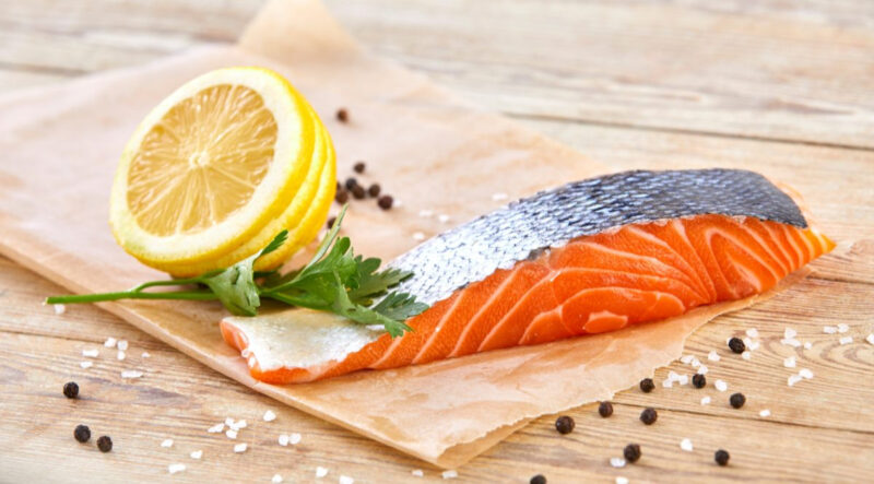 The colour of farmed salmon comes from adding an antioxidant to their feed, with benefits for everyone